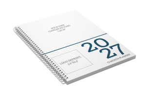 PL-710 custom photo 12-month planner with full-color personalized cover artwork and logo imprint area